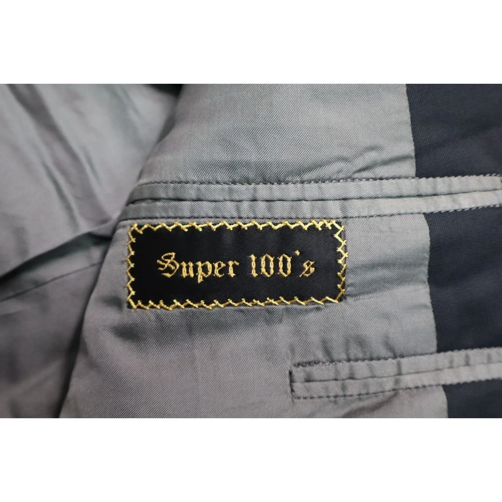 Vintage Oxxford Clothes Double Breasted Blazer Jacket Super 100s Gabardine 42R